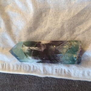 Rainbow fluorite crystal